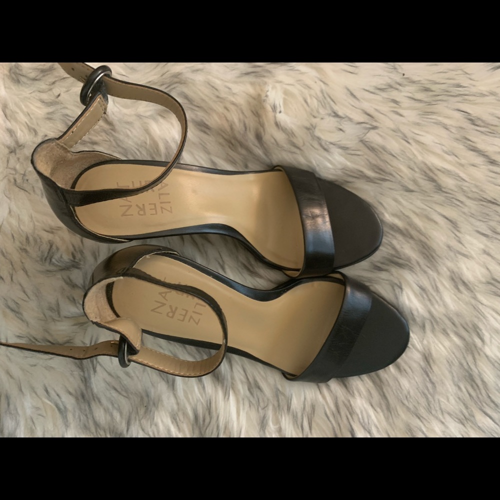 Black ankle strap sandals